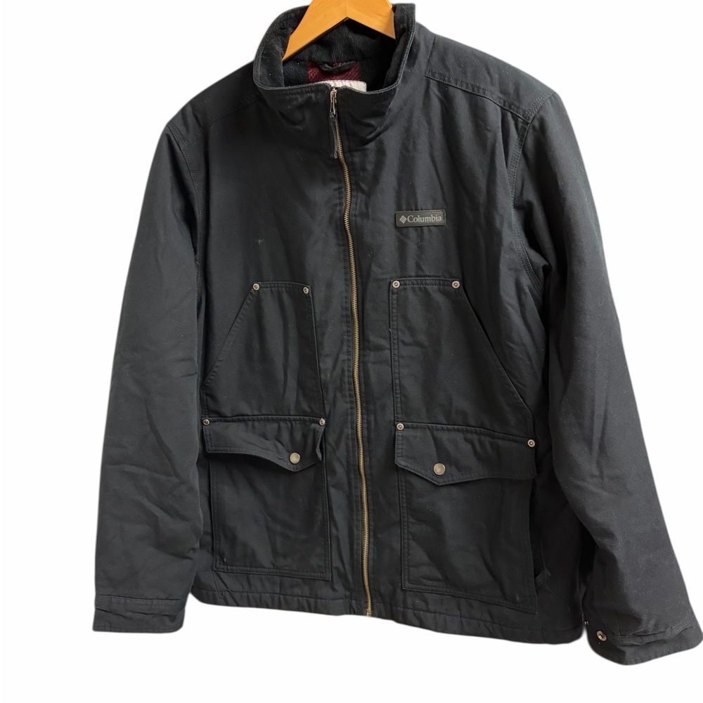 Columbia Men's Loma Vista Jacket, Navy Blue Mountain Red Plaid